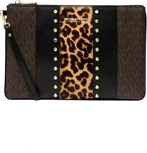 jet set leopard clutch michael kors|Jet Set Large Leopard.